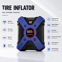 12V Digital Tire Inflator Fast Inflation Air Compressor with LED Light