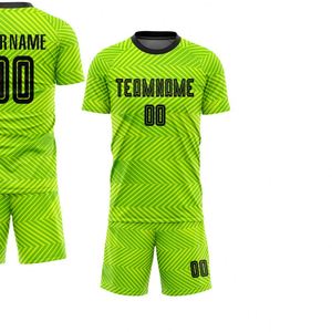 Ensemble de maillot de football à motif chevron, manches courtes, uniforme de football respirant, vêtements de sport performants, kit d'entraînement pour match - Product Image 2