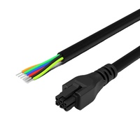 Konektor Crimp Lurus Wanita 2 Baris 8 Sirkuit Seri Micro-Fit 3.0 Molex Kustom dengan Pitch 3mm dan Kabel Harness yang Terpasang