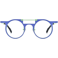 Gafas Borregls con Montura de Titanio Colorida para Mujer, Diseño Retro Redondo, Lentes de Alta Calidad, Modelo 185855