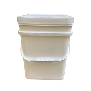 Seau rectangulaire en <span class=keywords><strong>plastique</strong></span> recyclé d'<span class=keywords><strong>occasion</strong></span> à vendre, 18 l, blanc transparent, baril en <span class=keywords><strong>plastique</strong></span> pour l'eau - Product Image 2