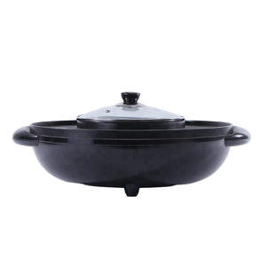 2025 kualitas tinggi Korea 1500W listrik Multi Cooker 36cm tanpa asap 2-in-1 aluminium <span class=keywords><strong>Grill</strong></span> <span class=keywords><strong>Pan</strong></span> kontrol suhu rumah tangga - Product Image 3