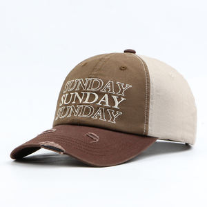 Gorra de béisbol verde oscuro de 5 paneles de alta calidad, gorra deportiva desgastada para exteriores, sombrero de verano bordado SUNDAY, soporte para agregar logotipo - Product Image 6