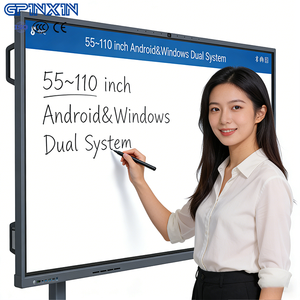 Tableau blanc numérique électronique <span class=keywords><strong>de</strong></span> 55 à 65 à 86 pouces, tableau intelligent avec écran multi-tactile, PC OPS <span class=keywords><strong>pour</strong></span> présentation interactive en conférence - Product Image 1