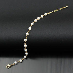 โรงงานกำไลข้อมือใหม่ ปี 2026 ขายส่งสินค้าใหม่ กำไลข้อมือโซ่ไข่มุกเรียบง่าย - Product Image 3