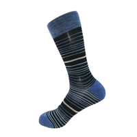 Chaussettes décontractées personnalisées en coton/nylon rayées, respirantes, anti-humidité, antibactériennes, écologiques, douces et confortables