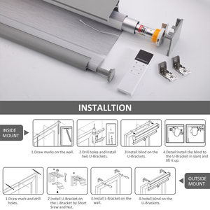 Stores zébrés personnalisés en usine, stores verticaux, stores zébrés électriques jour et nuit <span class=keywords><strong>pour</strong></span> fenêtres - Product Image 5