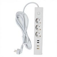 Multiprise électrique avec ports USB, prise Schuko EU
