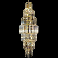 Accessoires de mariage tendance, lustre de mariage à 7 étages de 140 cm, lampe suspendue, décorations de plafond pour mariage, lustre en cristal LED