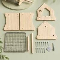 Nid de reproduction pour oiseaux en gros, nichoir détachable en pin pour perroquets, petite boîte de reproduction suspendue facile à nettoyer