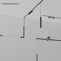 Luminaria Magnética Cuadrada para Riel, Fuente de Luz LED de 48V CC, Montaje en Superficie, Sistema Decorativo Moderno para Interiores de Cocina