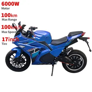 Factory Price 17inch Classic Hot Selling 2 Wheel Big Electric Scooter 6000w Fast E Motorcycle