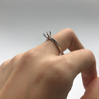 MaiYi Bestseller Massiver 9k 10K 14K 18K Weißgold-Ringrohling für Schmuckherstellung, Maßgefertigte Halbmontierte Diamantringe zur Steinbefestigung