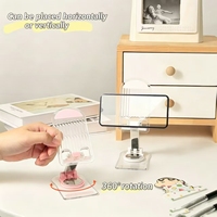 Support de téléphone pliable en acrylique transparent 360° °   Support de bureau rotatif pour téléphone et tablette