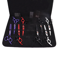 Ensemble de ciseaux de coupe de cheveux professionnels, pour la maison et le magasin, Kit de ciseaux de coupe de cheveux, ciseaux de barbier