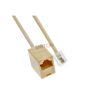 Téléphone RJ11 6P4C prise mâle vers Ethernet <span class=keywords><strong>RJ45</strong></span> 8P4C femelle adaptateur câble convertisseur - Product Image 5
