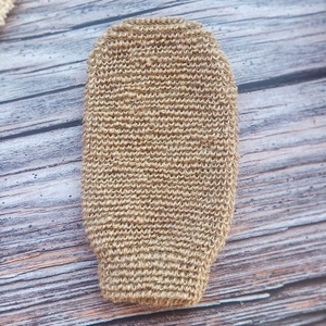 Gants de bain exfoliants en chanvre écologiques pour le corps, en jute naturelle, longs et simples, pour le gommage corporel en gros - Product Image 6
