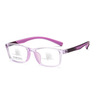 Square <b>Frame</b> TR90 <b>Plastic</b> Full-<b>Frame</b> Anti-Slip Children's Eyeglasses 8030 Unisex Resin PC Lens - Product Image 1