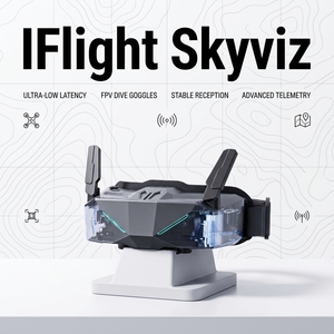 แว่นตา FPV iFlight Skyviz 1080p จอแสดงผล Dual Micro OLED 100Hz มุมมองภาพ 44 องศา พร้อมตัวรับสัญญาณ Fusion ชุดหูฟัง HD สำหรับโดรนแข่ง RC - Product Image 1