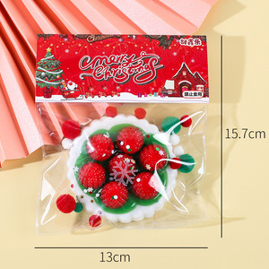 ของเล่นบีที คิวท์ คริสต์มาส แคท คลอว์ ของเล่นบีบคลายเครียด เนื้อนุ่มพิเศษ กลิ่นสตรอว์เบอร์รี ของเล่นเสริมพัฒนาการสำหรับเด็กและผู้ใหญ่ ของเล่นบีบแก้เบื่อ ของขวัญ - Product Image 4