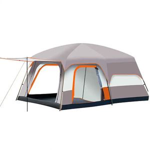 Tente familiale imperméable à double couche pour le camping en plein air, robuste, 2 chambres, 1 salon, 4-6-8-12 personnes - Product Image 3