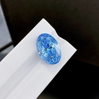 Diamants bleus de couleur émeraude, taillés en forme de princesse, carrés, en cœur, ovales, marquise, ronds, clarté VS, diamants CVD bleus cultivés en laboratoire