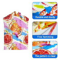 Serviette de plage poncho en microfibre imprimée antimicrobienne personnalisée, séchage rapide, écologique, durable, toutes saisons