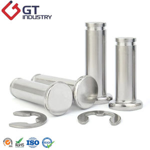 Goupilles à tête plate fendue en acier inoxydable 304 316 A2 <span class=keywords><strong>A4</strong></span>, goupilles cylindriques avec clip en E, goupilles à double tête à fourche - Product Image 1