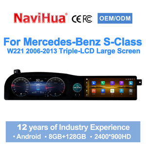 เครื่องเล่นมัลติมีเดียในรถยนต์ระบบแอนดรอยด์ Navihua ดีไซน์ใหม่ จอคู่ จอ LCD สามจอ รองรับ Carplay สำหรับรถยนต์เมอร์เซเดส-เบนซ์ เอสคลาส W221 - Product Image 2