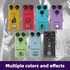 Pédale d'effets de guitare compacte True Bypass multi-processeur en métal durable pour guitare électrique et basse, Distorsion British Crunch - Product Image 6