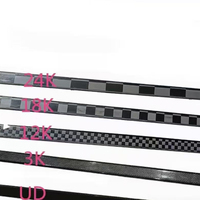 Bâtons de hockey SR INT JR noirs en fibre de carbone avec lame durable de type P92