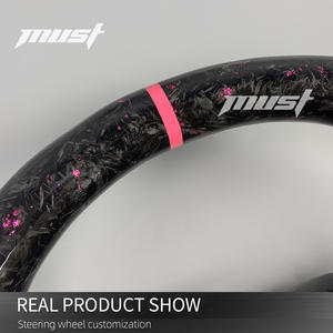 Volante Personalizado <span class=keywords><strong>de</strong></span> Fibra <span class=keywords><strong>de</strong></span> Carbono Forjado Rosa para Ford Bronco Raptor Sport Wildtrak Outer Banks <span class=keywords><strong>de</strong></span> Sexta Generación 2020-2025 - Product Image 4