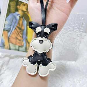 Wholesale Luxury Leather Puppy <b>Keychain</b> Handbag Pendant Women Animal Ornament Car <b>Keychain</b> Designer Dog Bag Charm - Product Image 3