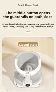 Asiento de Baño para Bebés con Sensor de Temperatura Summer Infants, Silla Ajustable Antideslizante de TPE, Soporte Reclinable Portátil para Recién Nacidos y Niños Pequeños - Product Image 2