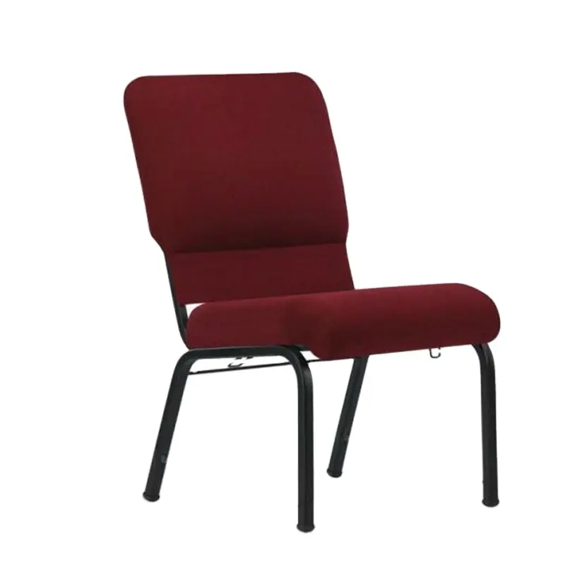 เก้าอี้หอประชุมด้านหลังดีไซน์แบบซ้อนผ้าสีม่วงและเก้าอี้โบสถ์บุนวม