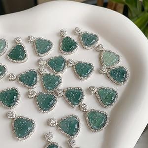 Collar con Colgante de Buda de Jade Azul Natural, Plata de Ley S925 con Incrustaciones de Buda Sonriente, Nuevo Colgante Chino Fino - Product Image 3