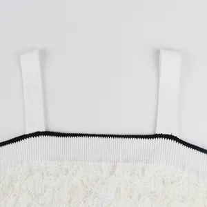 Latest Product Good Quality Cotton Sexy Tassels Knit Strap Crop Top For Women