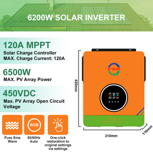 On Off Grid invertor 48V lai năng lượng mặt trời biến tần 3.6kW 4.2KW 6.2kW tinh khiết Sine Wave 24V năng lượng mặt trời biến tần với <span class=keywords><strong>MPPT</strong></span> - Product Image 3