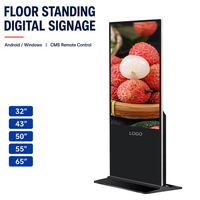Kiosque publicitaire sur pied pour usage commercial, écran LCD numérique Android 43, 55, 65 pouces, affichage numérique CMS, écran tactile pour centre commercial, hôtel