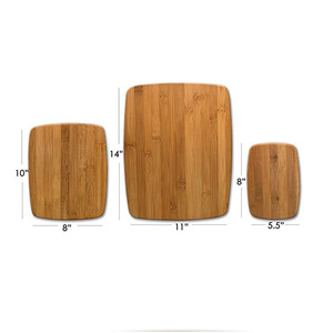 Bamboo Chopping Boards Set 3Pc Rectangle <b>Wood</b> Cutting Board Kitchen Multi Functional Fruit Slicing <b>Block</b> - Product Image 2