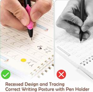Cuaderno de Caligrafía Mágica Reutilizable con Ranuras, Personalizable, para Práctica de Escritura a Mano para Niños - Product Image 6