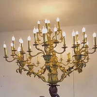 Cire perdue coulée cuivre lampadaires Prométhée Sculpture Art laiton lampadaire décoration Villa Hall allée Statue lumière