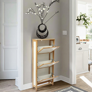 モダンな家庭用家具自立型MDF木製靴キャビネット入り口靴ラック収納オーガナイザー - Product Image 3