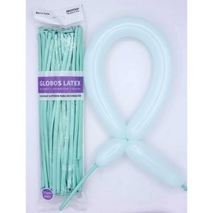 Globos de Látex Decotex 260s Verde Pastel 50 Piezas Decoración para Fiestas Cumpleaños - Product Image 1