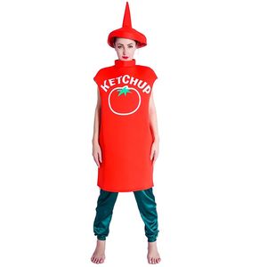 ชุดคอสเพลย์ซอสมะเขือเทศสีแดงตลกๆ สำหรับฮาโลวีน สำหรับผู้ใหญ่ ทั้งชายและหญิง สำหรับงานปาร์ตี้และการแสดงบทบาทสมมติ - Product Image 2