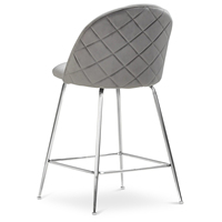 Chaise de bar en velours bleu avec pieds en métal Mobilier de bar haut de luxe moderne et populaire