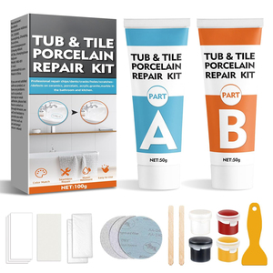 Kit <span class=keywords><strong>de</strong></span> Reparación <span class=keywords><strong>de</strong></span> Superficies con Color a Juego para Bañeras, Azulejos y Encimeras, Repara Desportilladuras, Grietas, Arañazos, Agujeros, Fibra <span class=keywords><strong>de</strong></span> Vidrio, Porcelana, Piedra y Acrílico - Product Image 1