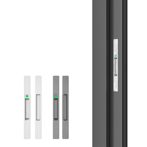 Porta Scorrevole in <span class=keywords><strong>Vetro</strong></span> <span class=keywords><strong>con</strong></span> Telaio in Alluminio Moderno EBON, Design a 4 Pannelli Telescopici <span class=keywords><strong>per</strong></span> Ufficio, Cucina, Esterni e Uso Ospedaliero - Product Image 5