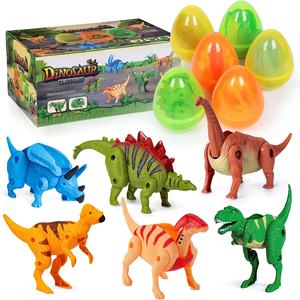 Huevo <span class=keywords><strong>de</strong></span> Dinosaurio Deformable, Huevo Ensamblable con Dinosaurio Pequeño Móvil, Modelo <span class=keywords><strong>de</strong></span> Animal <span class=keywords><strong>de</strong></span> Simulación para Niños, Tiranosaurio Rex Triangular - Product Image 1