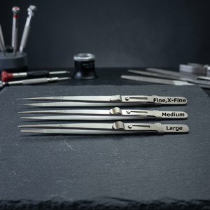 Stainless Steel <b>Slide</b> Lock Tweezers Fine Medium <b>Large</b> Jewelry Setting Pick up Tools for DIY - Product Image 5